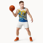 Personalised Australian Oztag Kangaroo Mascot Basketball Jersey Try Tag Triumph Australia Abstract Geometric