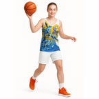 Personalised Australian Oztag Kangaroo Mascot Basketball Jersey Try Tag Triumph Australia Abstract Geometric