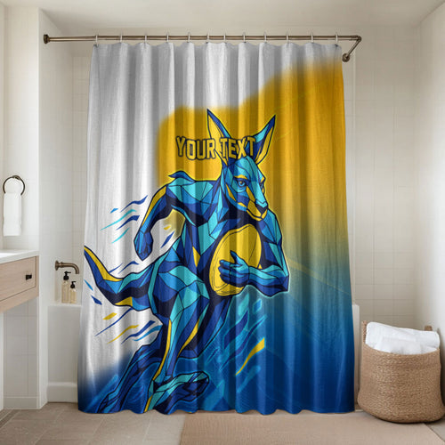 Personalised Australian Oztag Kangaroo Mascot Bathroom Set Try Tag Triumph Australia Abstract Geometric