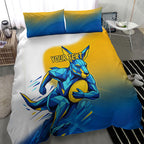 Personalised Australian Oztag Kangaroo Mascot Bedding Set Try Tag Triumph Australia Abstract Geometric