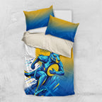 Personalised Australian Oztag Kangaroo Mascot Bedding Set Try Tag Triumph Australia Abstract Geometric