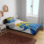Personalised Australian Oztag Kangaroo Mascot Bedding Set Try Tag Triumph Australia Abstract Geometric
