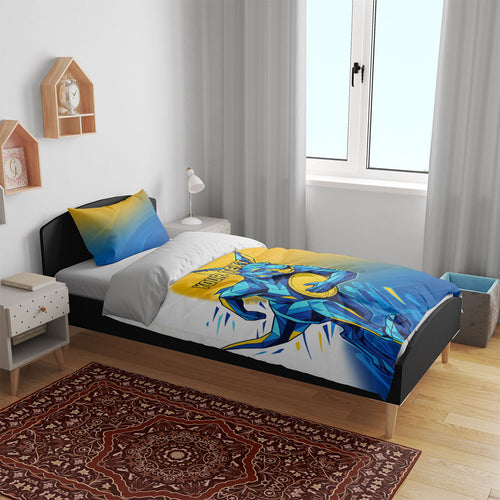 Personalised Australian Oztag Kangaroo Mascot Bedding Set Try Tag Triumph Australia Abstract Geometric