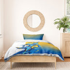 Personalised Australian Oztag Kangaroo Mascot Bedding Set Try Tag Triumph Australia Abstract Geometric