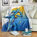 Personalised Australian Oztag Kangaroo Mascot Blanket Try Tag Triumph Australia Abstract Geometric