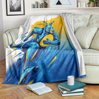 Personalised Australian Oztag Kangaroo Mascot Blanket Try Tag Triumph Australia Abstract Geometric