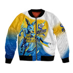 Personalised Australian Oztag Kangaroo Mascot Bomber Jacket Try Tag Triumph Australia Abstract Geometric