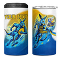 Personalised Australian Oztag Kangaroo Mascot 4 in 1 Can Cooler Tumbler Try Tag Triumph Australia Abstract Geometric