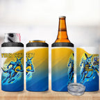 Personalised Australian Oztag Kangaroo Mascot 4 in 1 Can Cooler Tumbler Try Tag Triumph Australia Abstract Geometric