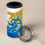 Personalised Australian Oztag Kangaroo Mascot 4 in 1 Can Cooler Tumbler Try Tag Triumph Australia Abstract Geometric