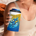 Personalised Australian Oztag Kangaroo Mascot 4 in 1 Can Cooler Tumbler Try Tag Triumph Australia Abstract Geometric
