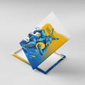 Personalised Australian Oztag Kangaroo Mascot Canvas Wall Art Try Tag Triumph Australia Abstract Geometric