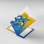 Personalised Australian Oztag Kangaroo Mascot Canvas Wall Art Try Tag Triumph Australia Abstract Geometric