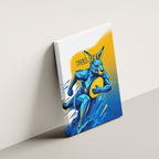 Personalised Australian Oztag Kangaroo Mascot Canvas Wall Art Try Tag Triumph Australia Abstract Geometric