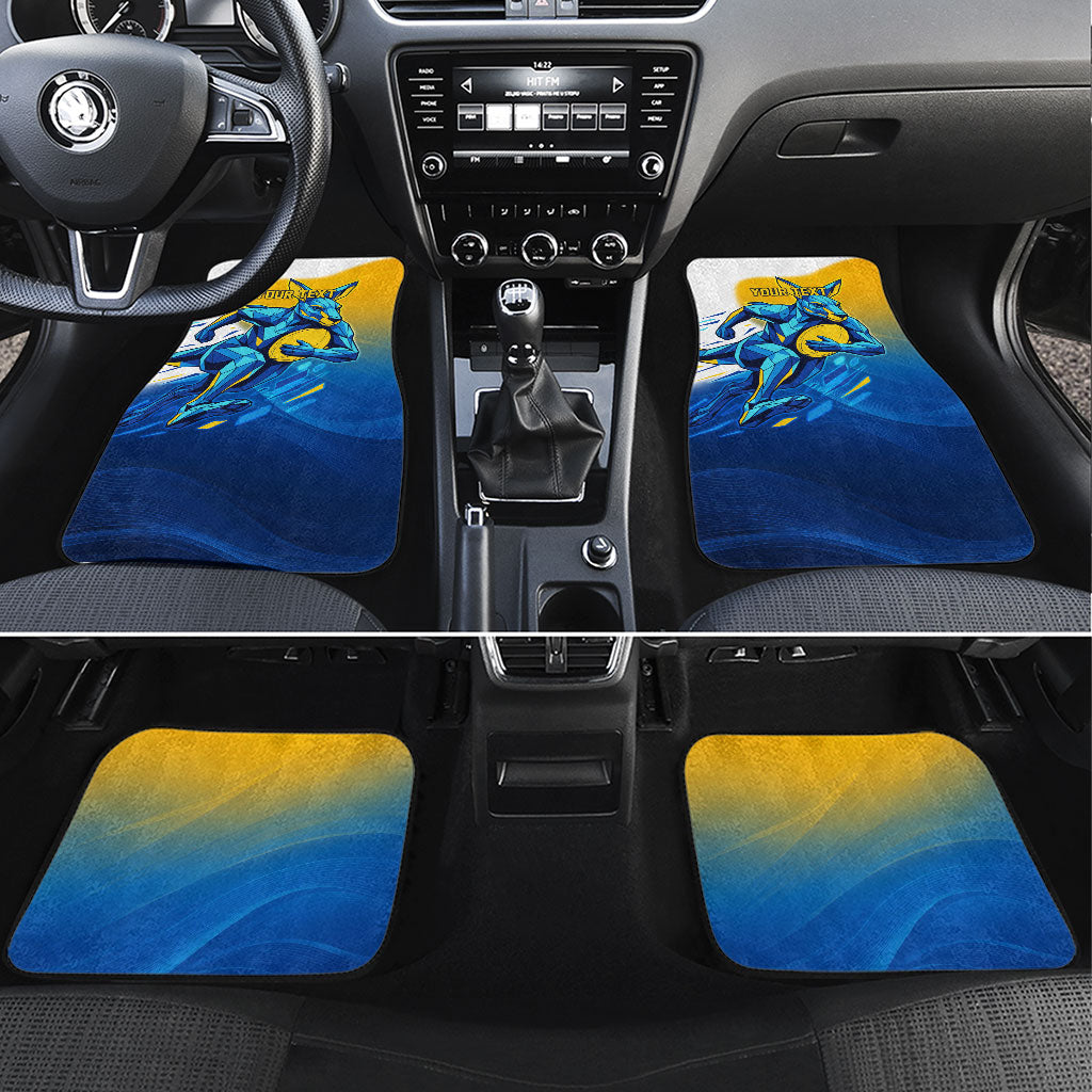 Personalised Australian Oztag Kangaroo Mascot Car Mats Try Tag Triumph Australia Abstract Geometric
