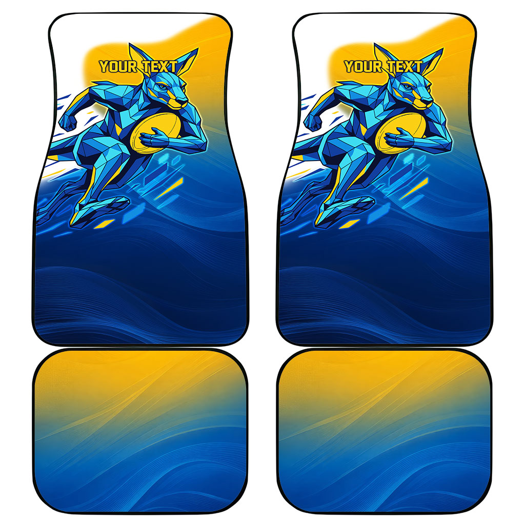 Personalised Australian Oztag Kangaroo Mascot Car Mats Try Tag Triumph Australia Abstract Geometric