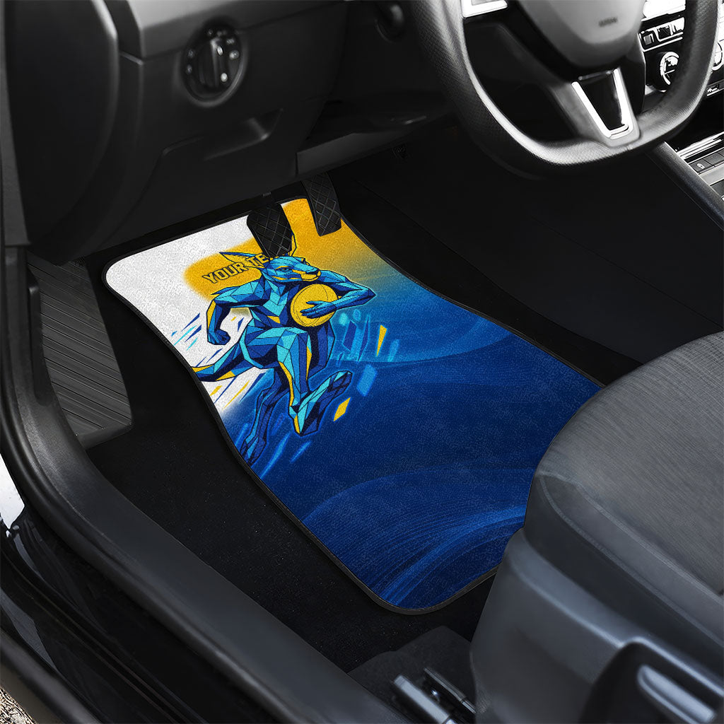 Personalised Australian Oztag Kangaroo Mascot Car Mats Try Tag Triumph Australia Abstract Geometric