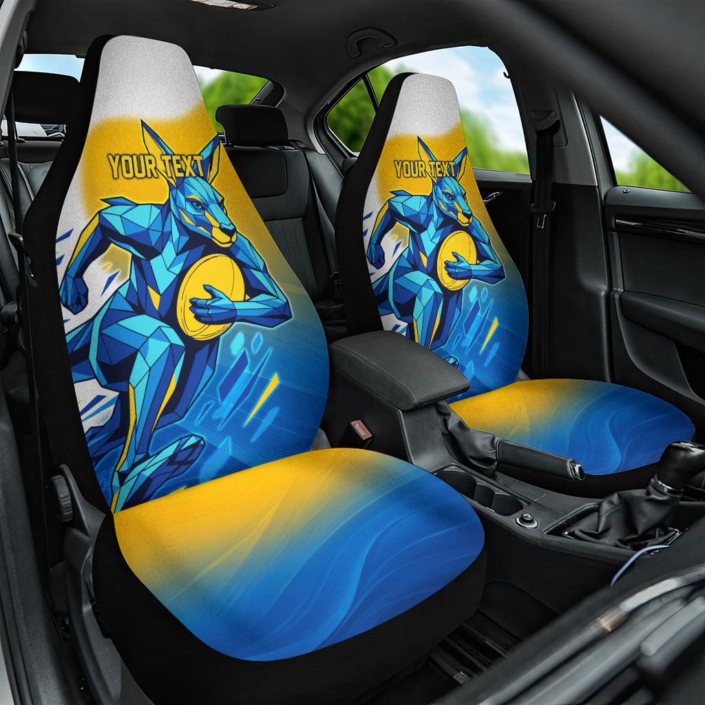 Personalised Australian Oztag Kangaroo Mascot Car Seat Cover Try Tag Triumph Australia Abstract Geometric