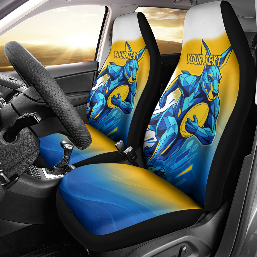 Personalised Australian Oztag Kangaroo Mascot Car Seat Cover Try Tag Triumph Australia Abstract Geometric
