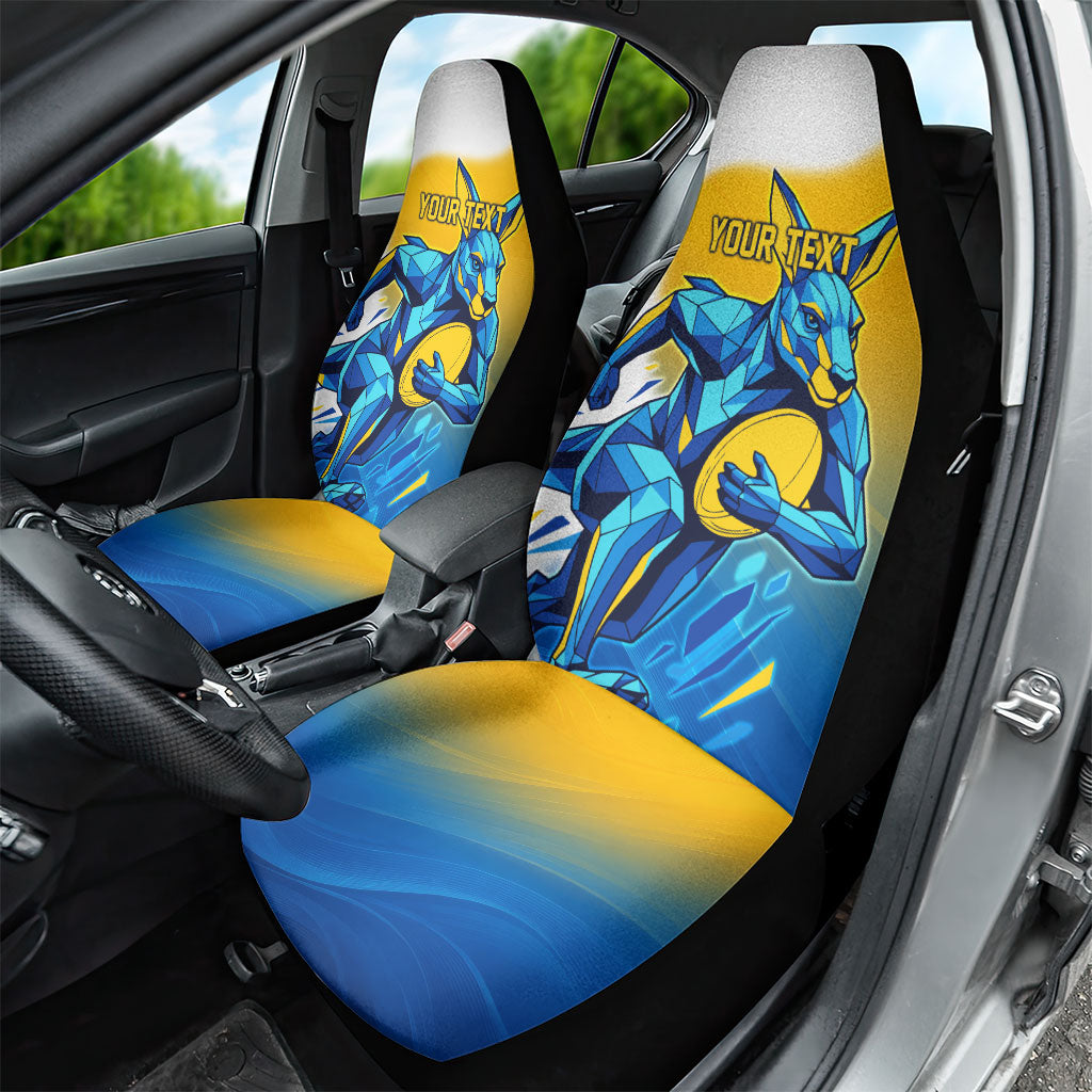 Personalised Australian Oztag Kangaroo Mascot Car Seat Cover Try Tag Triumph Australia Abstract Geometric