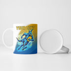 Personalised Australian Oztag Kangaroo Mascot Ceramic Mug Try Tag Triumph Australia Abstract Geometric