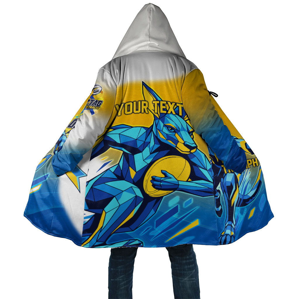 Personalised Australian Oztag Kangaroo Mascot Cloak Try Tag Triumph Australia Abstract Geometric