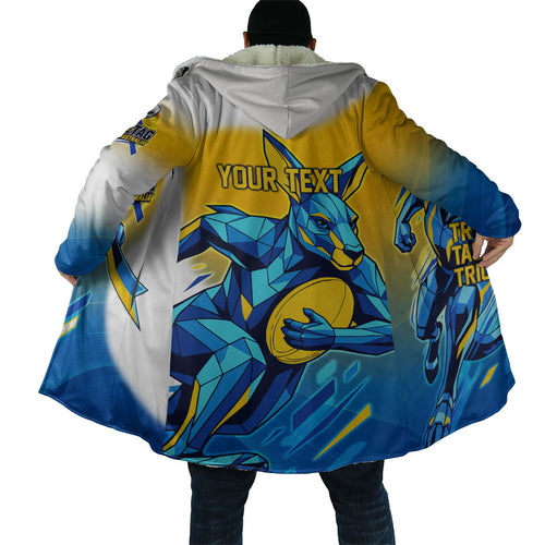 Personalised Australian Oztag Kangaroo Mascot Cloak Try Tag Triumph Australia Abstract Geometric