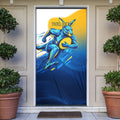 Personalised Australian Oztag Kangaroo Mascot Door Cover Try Tag Triumph Australia Abstract Geometric