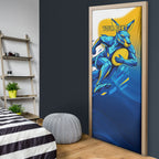 Personalised Australian Oztag Kangaroo Mascot Door Cover Try Tag Triumph Australia Abstract Geometric