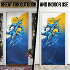 Personalised Australian Oztag Kangaroo Mascot Door Cover Try Tag Triumph Australia Abstract Geometric