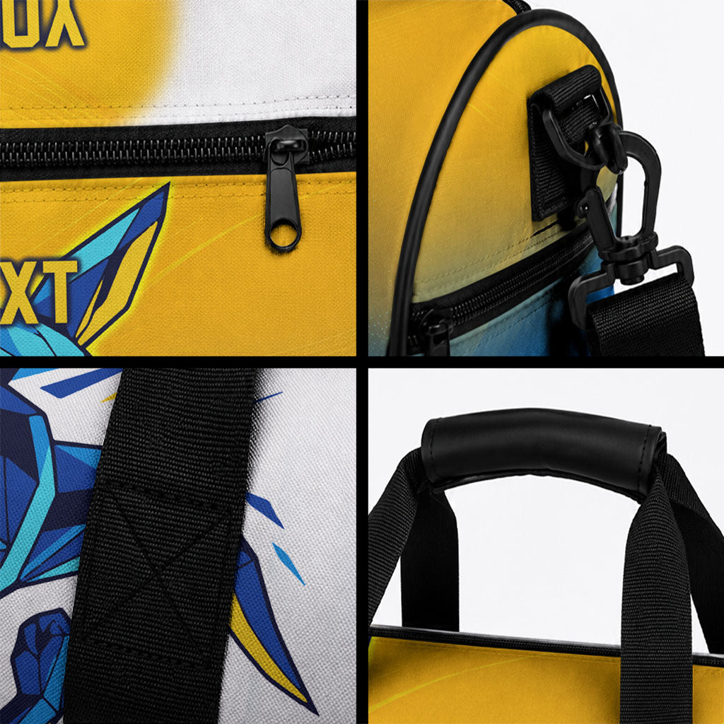 Personalised Australian Oztag Kangaroo Mascot Duffle Bag Try Tag Triumph Australia Abstract Geometric