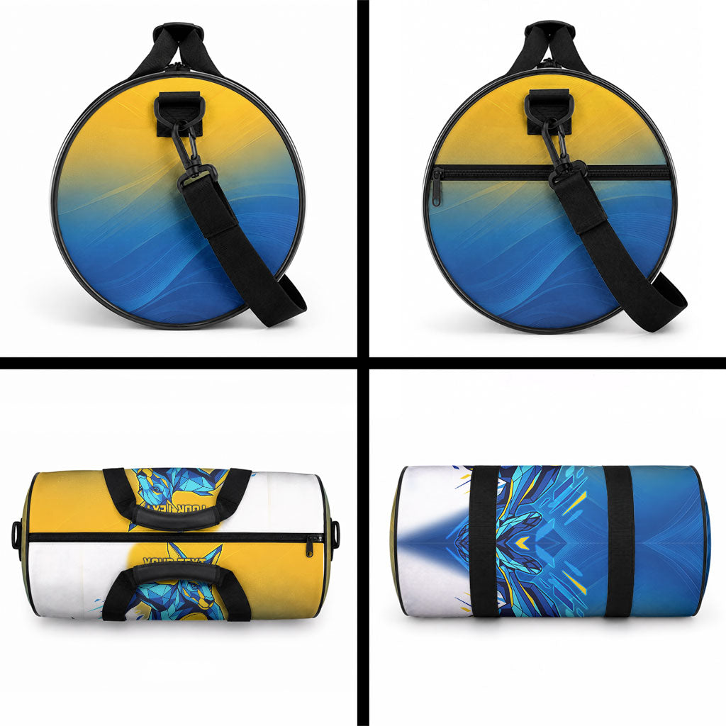 Personalised Australian Oztag Kangaroo Mascot Duffle Bag Try Tag Triumph Australia Abstract Geometric