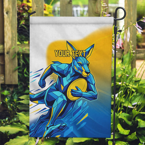 Personalised Australian Oztag Kangaroo Mascot Garden Flag Try Tag Triumph Australia Abstract Geometric