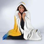 Personalised Australian Oztag Kangaroo Mascot Hooded Blanket Try Tag Triumph Australia Abstract Geometric