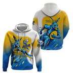 Personalised Australian Oztag Kangaroo Mascot Hoodie Try Tag Triumph Australia Abstract Geometric