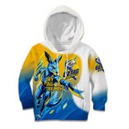 Personalised Australian Oztag Kangaroo Mascot Kid Hoodie Try Tag Triumph Australia Abstract Geometric