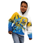 Personalised Australian Oztag Kangaroo Mascot Kid Hoodie Try Tag Triumph Australia Abstract Geometric