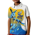 Personalised Australian Oztag Kangaroo Mascot Kid Polo Shirt Try Tag Triumph Australia Abstract Geometric