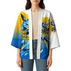 Personalised Australian Oztag Kangaroo Mascot Kimono Try Tag Triumph Australia Abstract Geometric