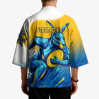 Personalised Australian Oztag Kangaroo Mascot Kimono Try Tag Triumph Australia Abstract Geometric