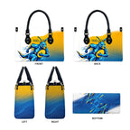 Personalised Australian Oztag Kangaroo Mascot Leather Bag Try Tag Triumph Australia Abstract Geometric