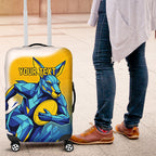 Personalised Australian Oztag Kangaroo Mascot Luggage Cover Try Tag Triumph Australia Abstract Geometric