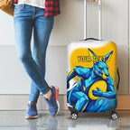 Personalised Australian Oztag Kangaroo Mascot Luggage Cover Try Tag Triumph Australia Abstract Geometric