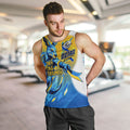 Personalised Australian Oztag Kangaroo Mascot Men Tank Top Try Tag Triumph Australia Abstract Geometric