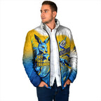 Personalised Australian Oztag Kangaroo Mascot Padded Jacket Try Tag Triumph Australia Abstract Geometric