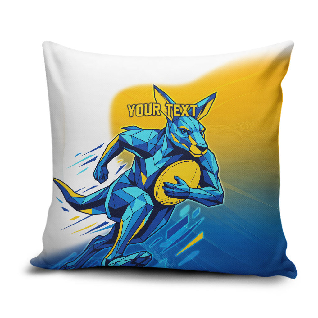 Personalised Australian Oztag Kangaroo Mascot Pillow Cover Try Tag Triumph Australia Abstract Geometric