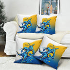 Personalised Australian Oztag Kangaroo Mascot Pillow Cover Try Tag Triumph Australia Abstract Geometric