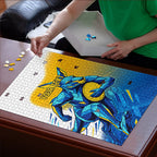 Personalised Australian Oztag Kangaroo Mascot Puzzle Try Tag Triumph Australia Abstract Geometric