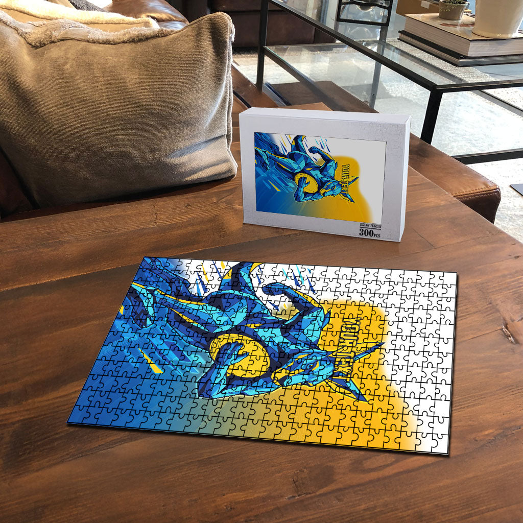 Personalised Australian Oztag Kangaroo Mascot Puzzle Try Tag Triumph Australia Abstract Geometric