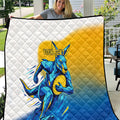 Personalised Australian Oztag Kangaroo Mascot Quilt Try Tag Triumph Australia Abstract Geometric